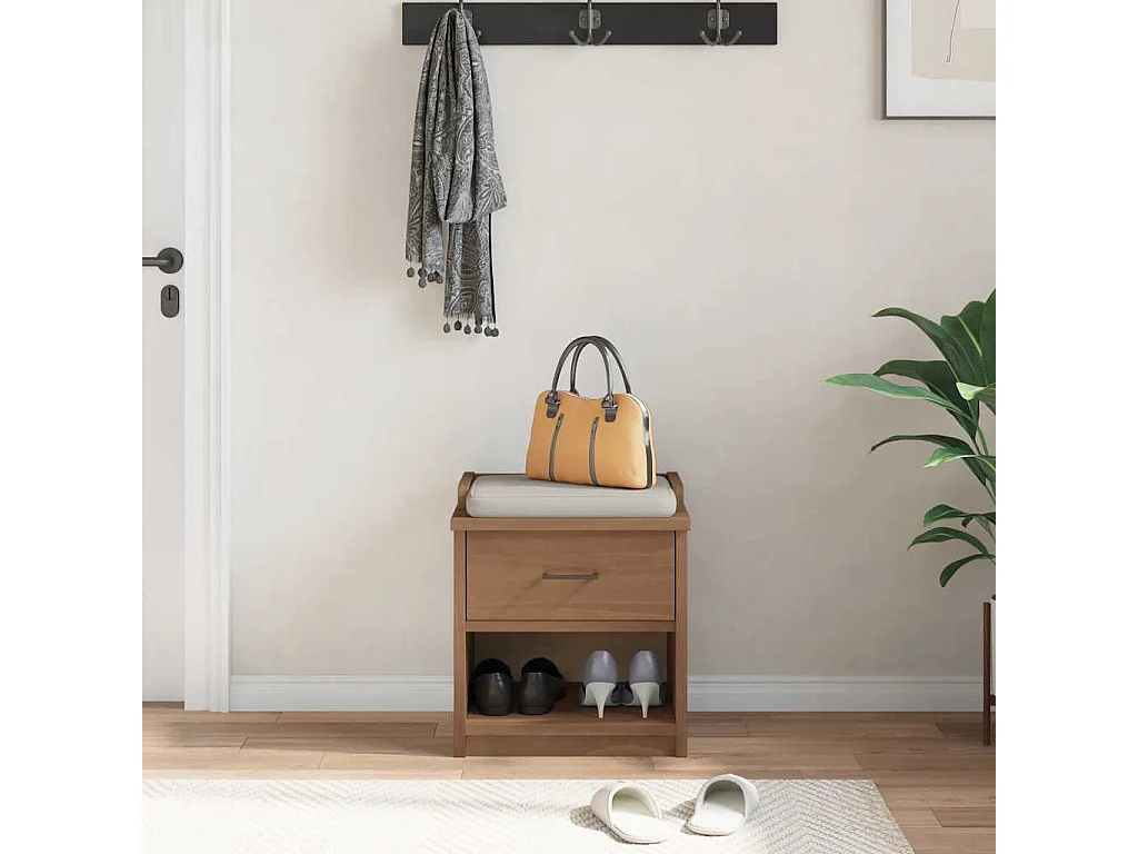 Banco de corredor SANDNES 45x40x50 cm madeira de pinho maciça
