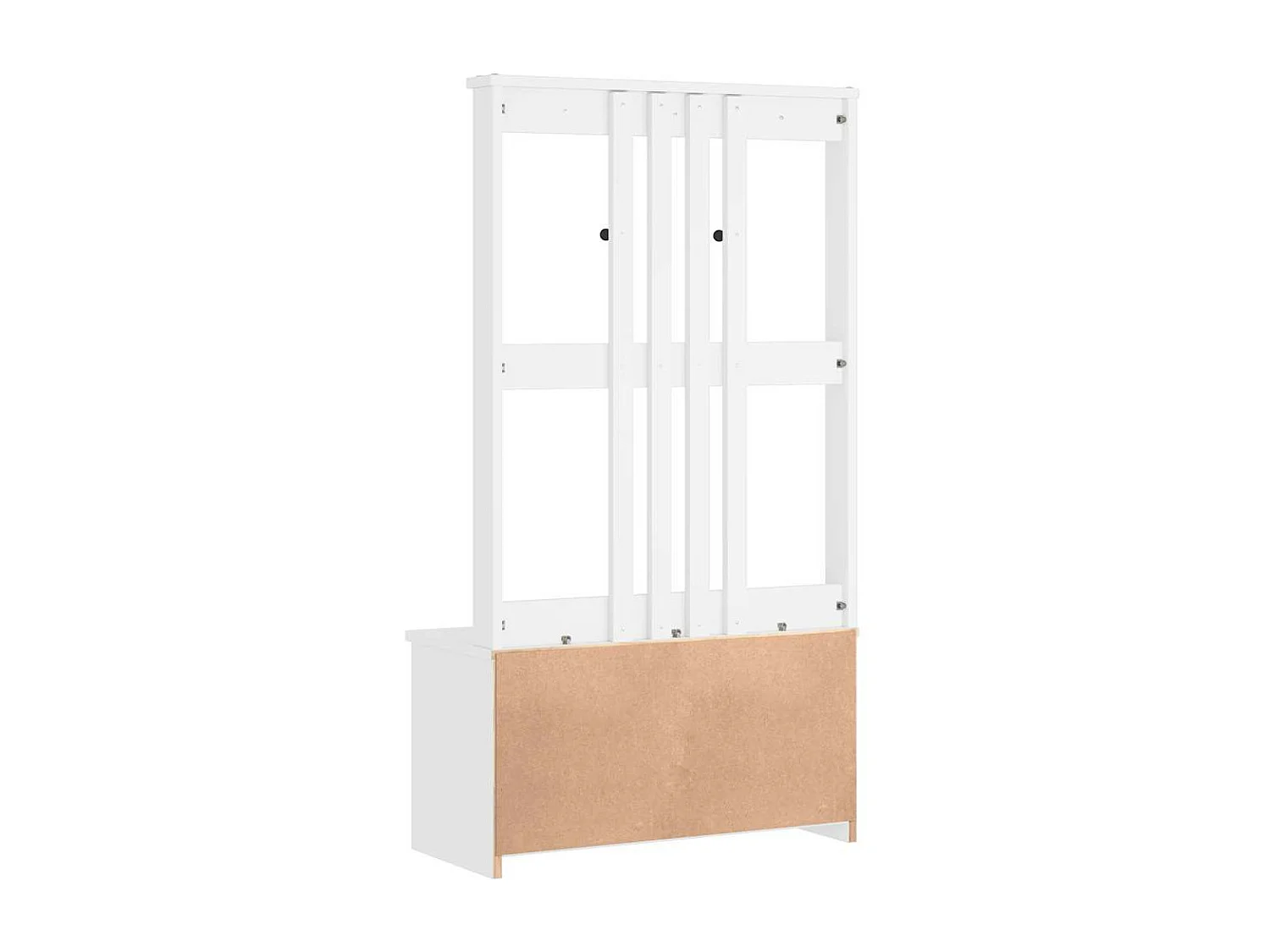 Portemanteau SANDENS blanc 87x40x159,5 cm bois massif pin