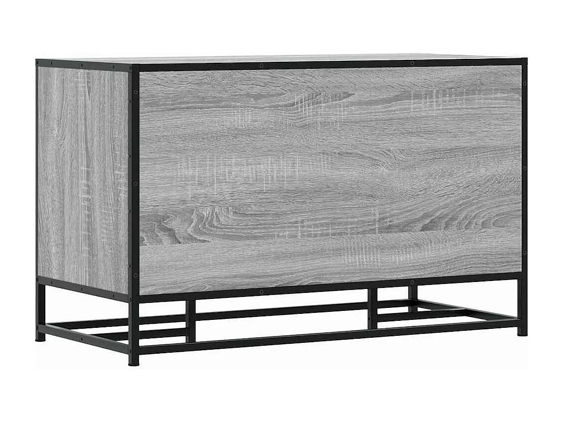 Banco de sapatos de madeira e metal projetados Sonoma Gray