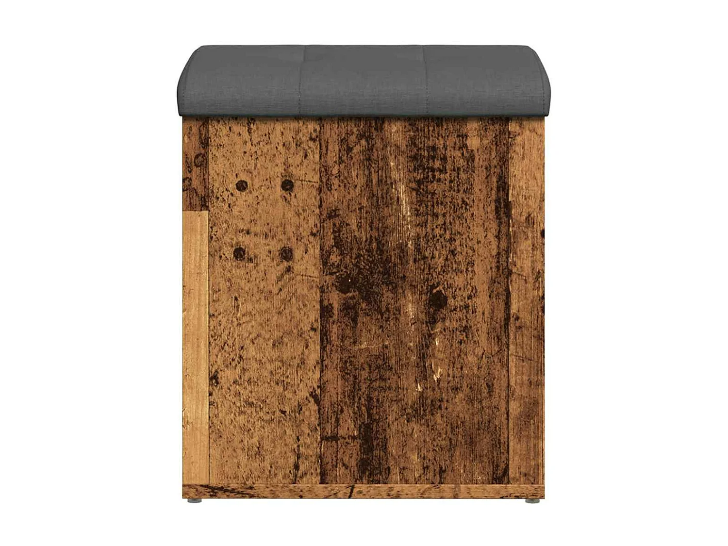 Banco de armazenamento de madeira antigo 42x42x45 cm madeira projetada