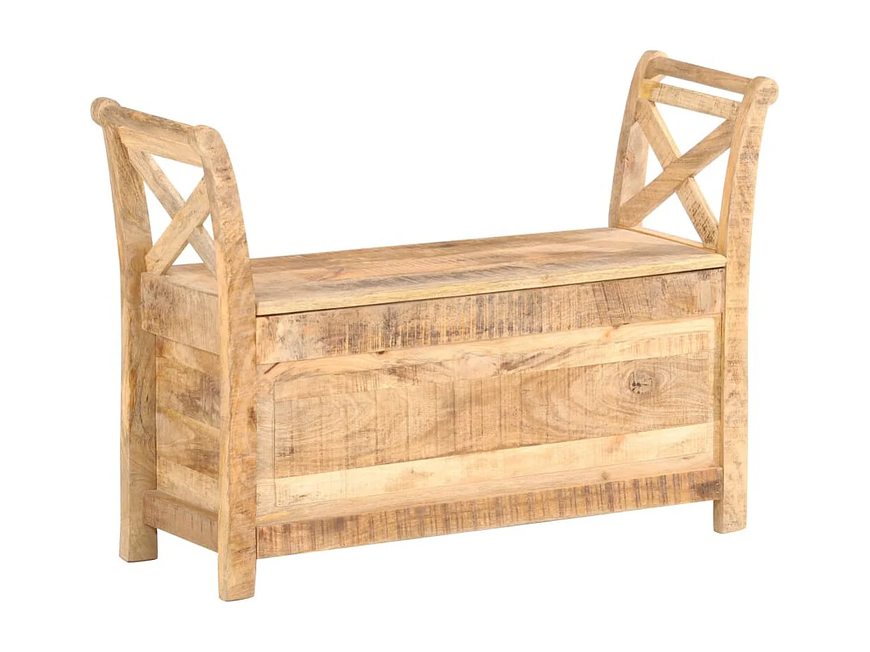 Eingangsbank 103x33x72 cm Massivholz Mango