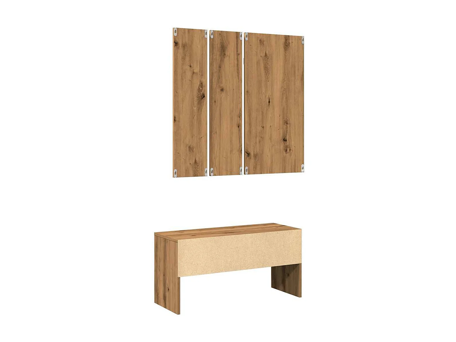 Ensemble de meubles de couloir chêne artisanal bois ingénierie