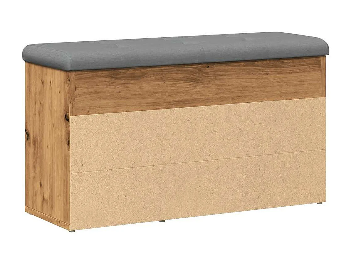 Banco zapatero roble craft 82x32x45,5 cm madera industrial