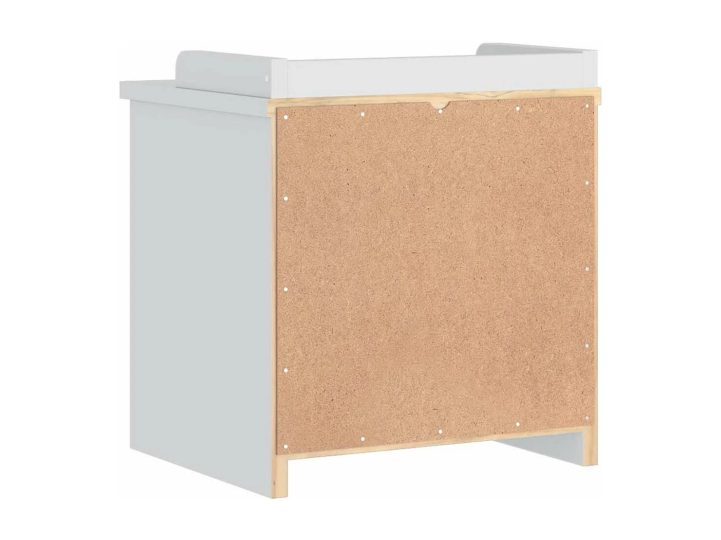 SANDNES witte halbank 45x40x50 cm massief grenenhout