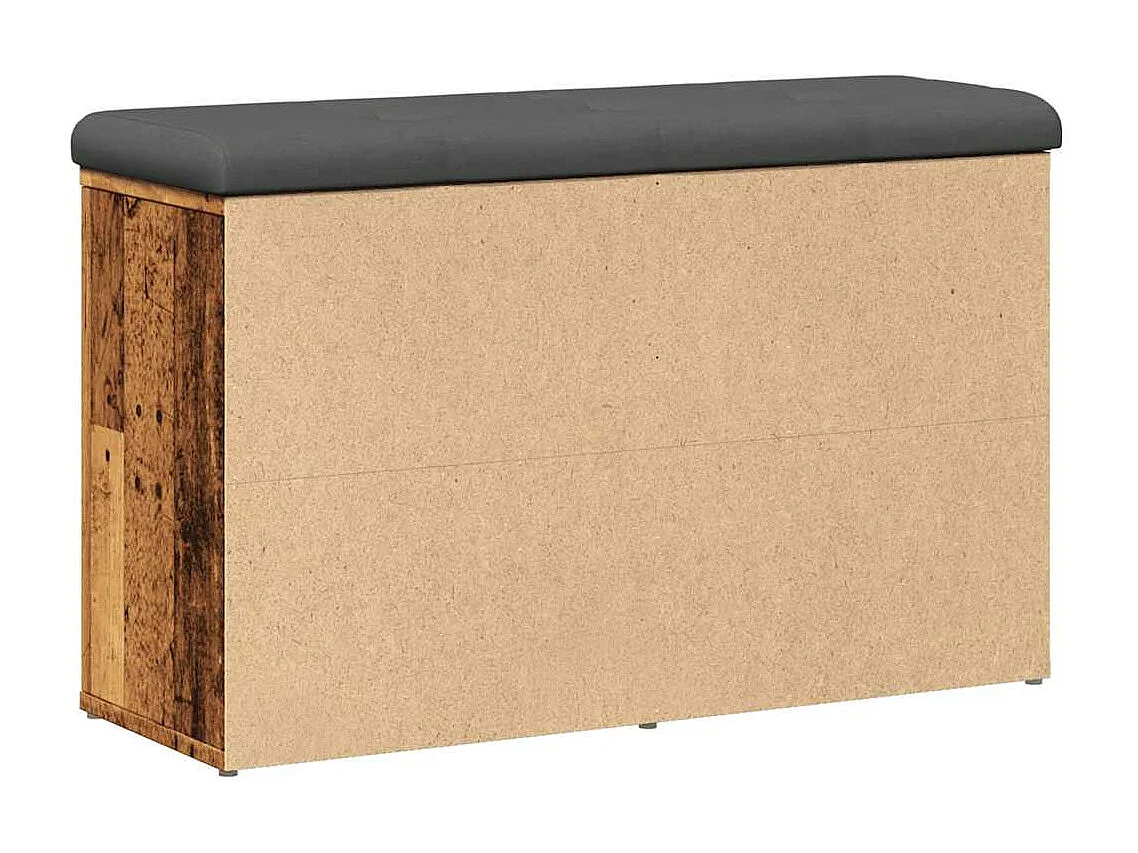 Banc à chaussures vieux bois 82x32x50 cm bois d'ingénierie