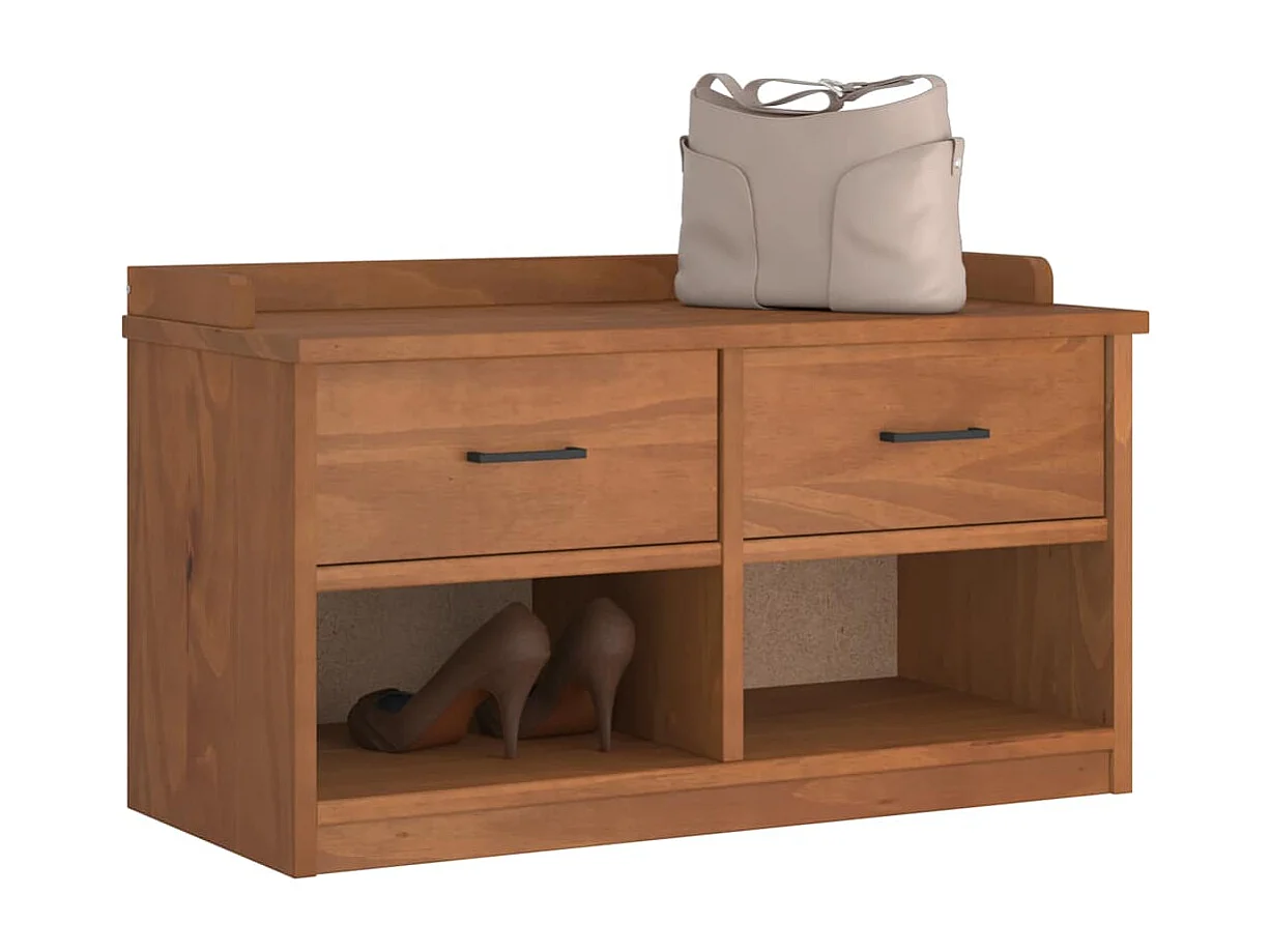 Banc de couloir SANDNES 87x40x50 cm bois de pin massif