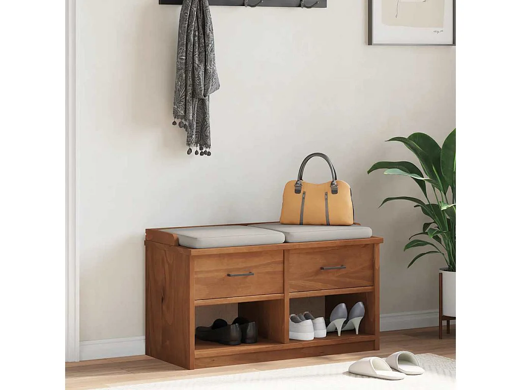 Banc de couloir SANDNES 87x40x50 cm bois de pin massif