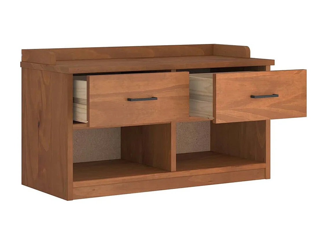 Banc de couloir SANDNES 87x40x50 cm bois de pin massif