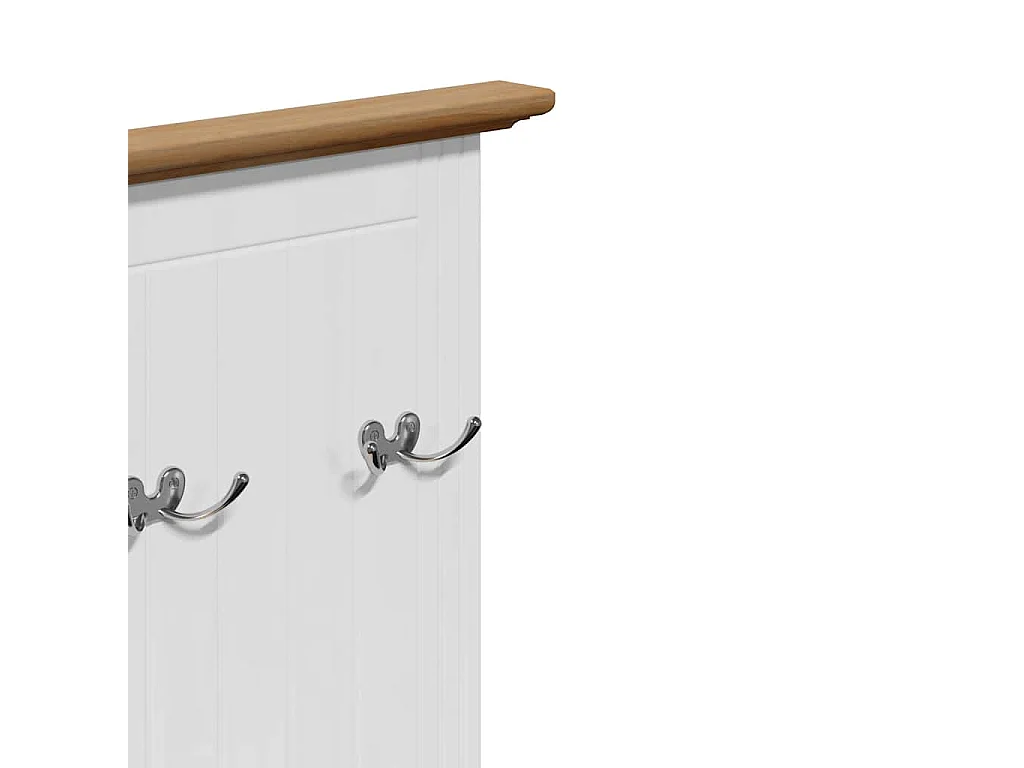 Halkast met haken BODO wit bruin 50x40x157 cm