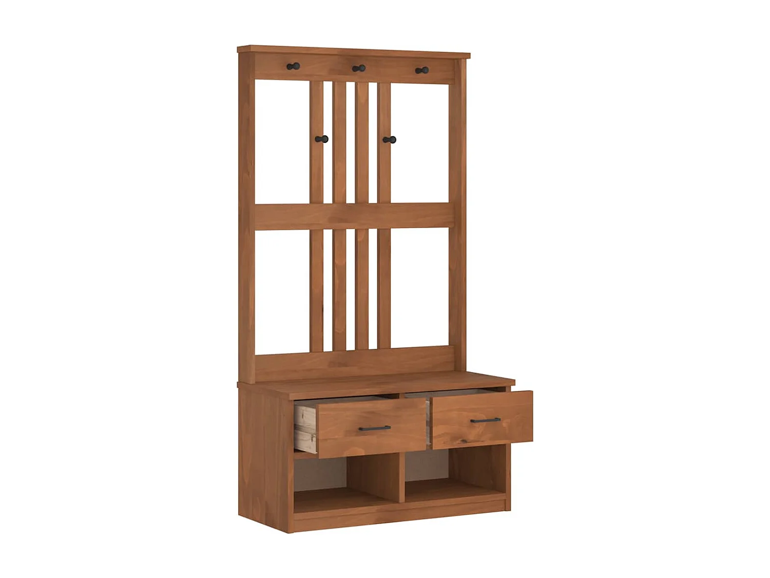 Cabide SANDENS 87x40x159,5 cm madeira de pinho maciça