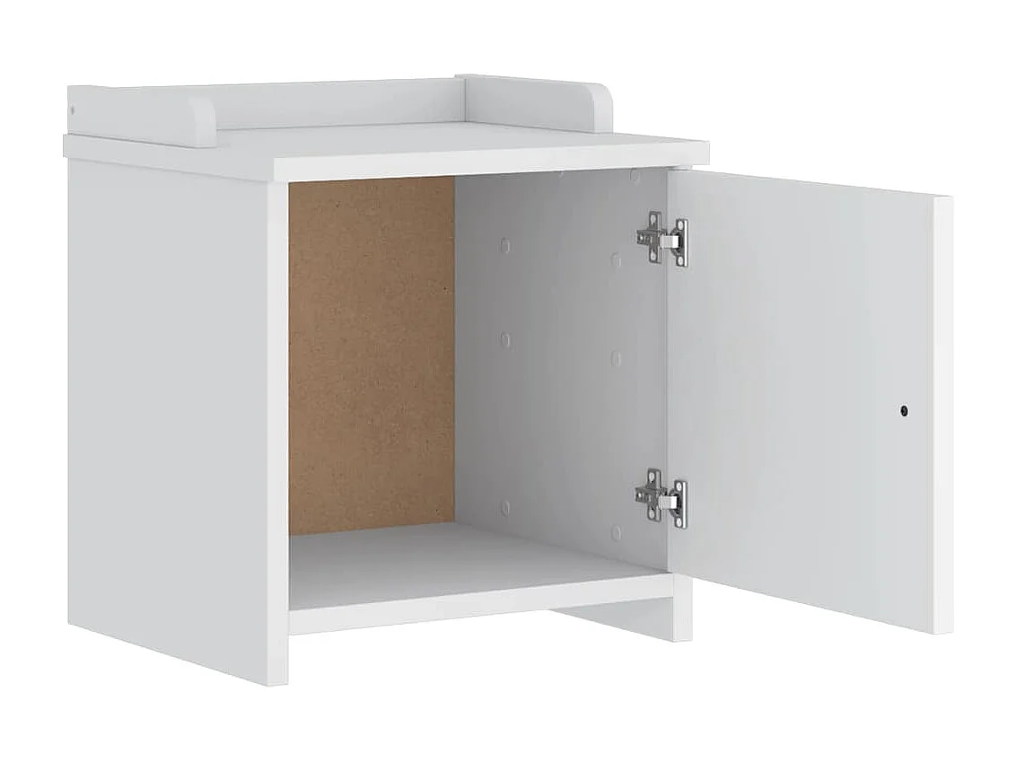 Banco de corredor branco SANDNES 45x40x50 cm madeira de pinho maciça