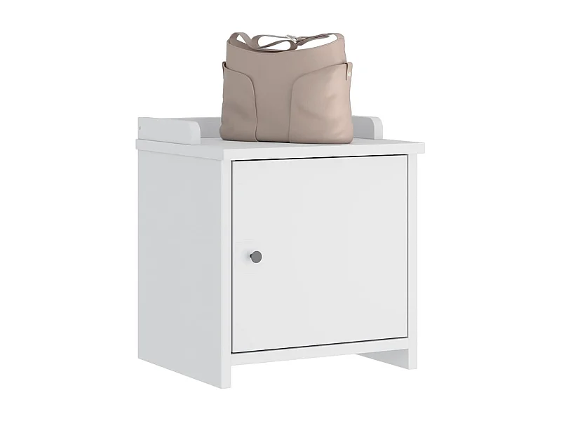 Banco de corredor branco SANDNES 45x40x50 cm madeira de pinho maciça