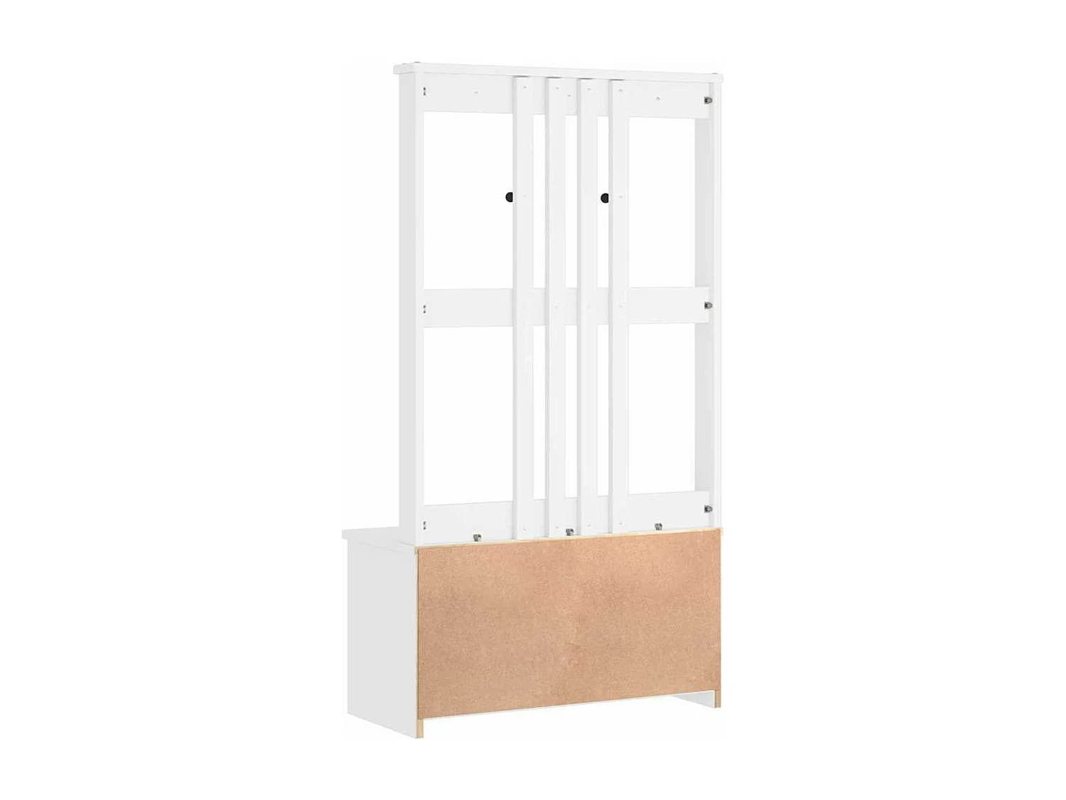 SANDENS witte kapstok 87x40x159,5 cm massief grenenhout