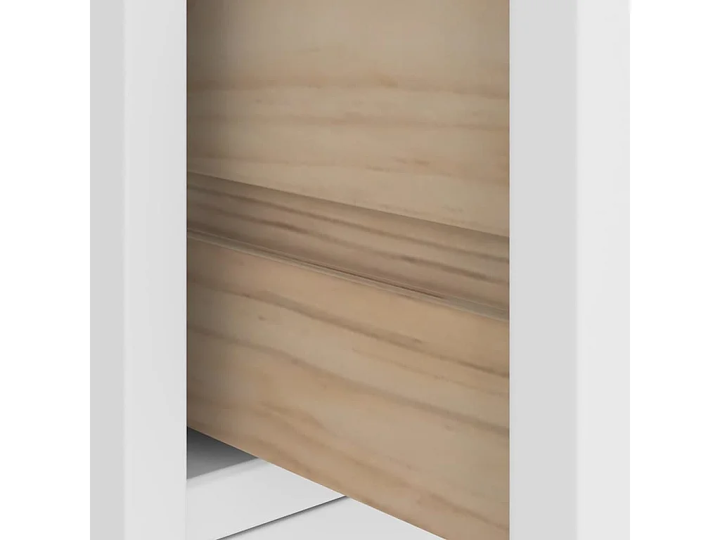 Portemanteau SANDENS blanc 87x40x159,5 cm bois massif pin