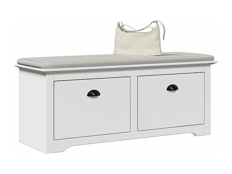 Banc de couloir BODO blanc 114x40x45 cm