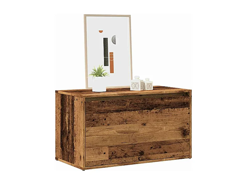 Banco de entrada 80x40x45 cm madera vieja madera de ingeniería