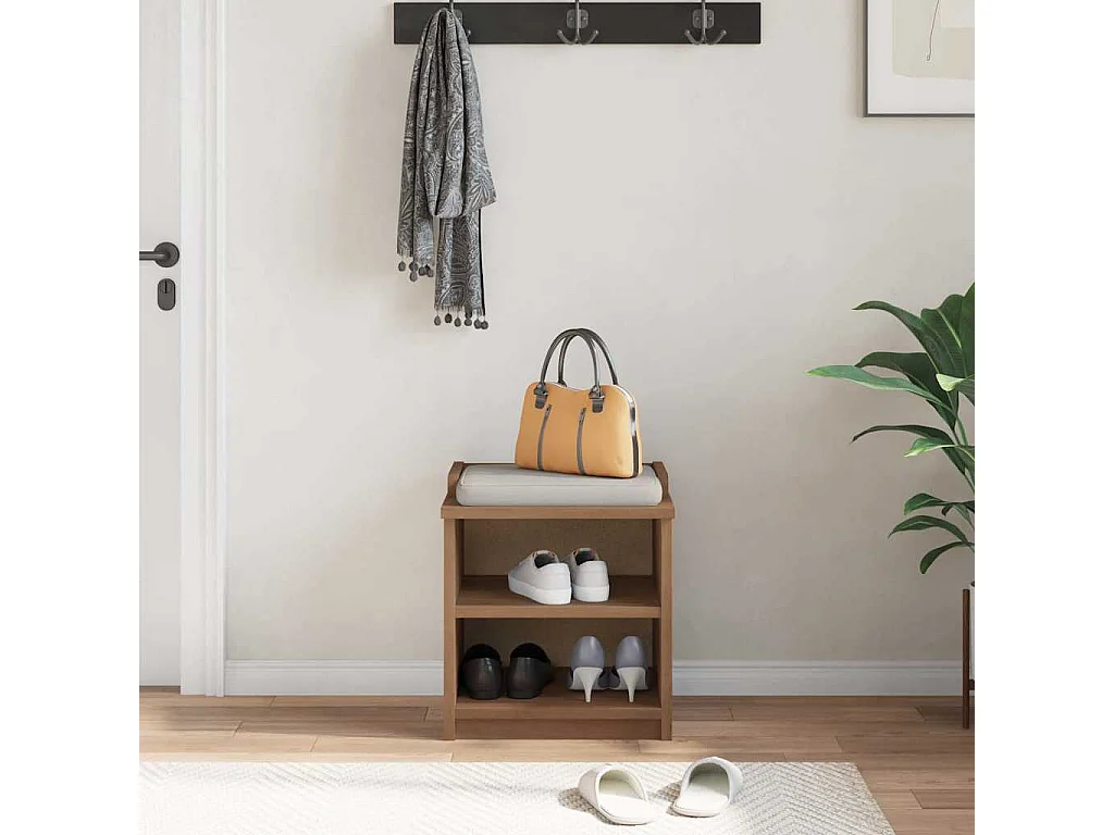 Banc de couloir SANDNES 45x40x50 cm bois de pin massif