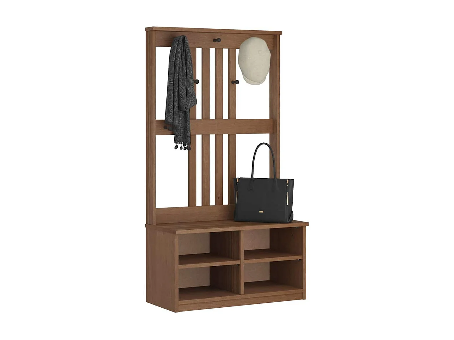 SANDENS Garderobe 87x40x159,5 cm massives Kiefernholz