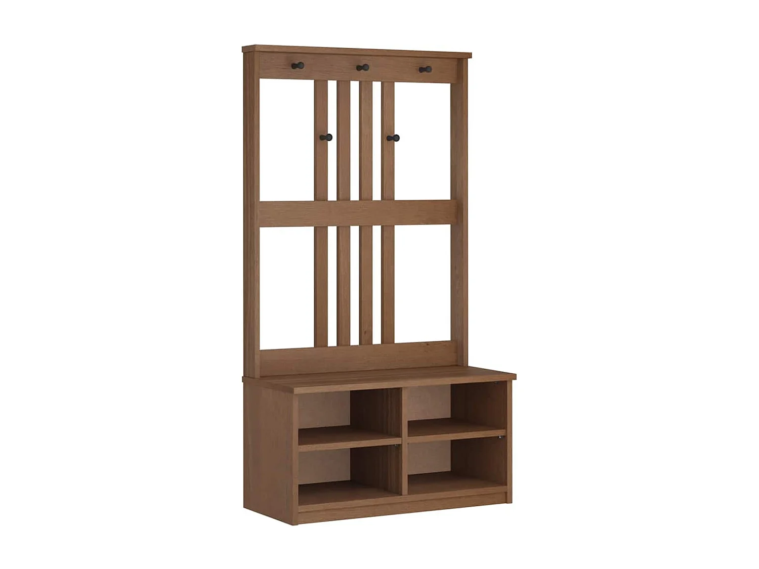 Portemanteau SANDENS 87x40x159,5 cm bois massif pin