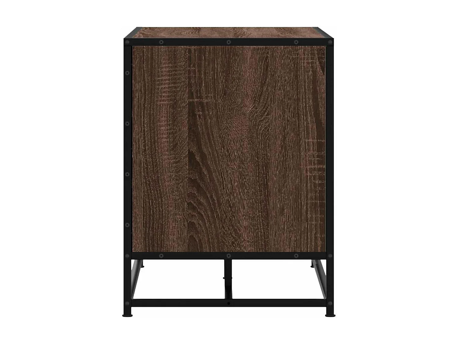 Banc à chaussures chêne marron bois d'ingénierie et métal