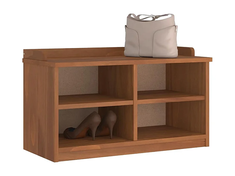 Banco recibidor SANDNES 87x40x50 cm madera maciza de pino