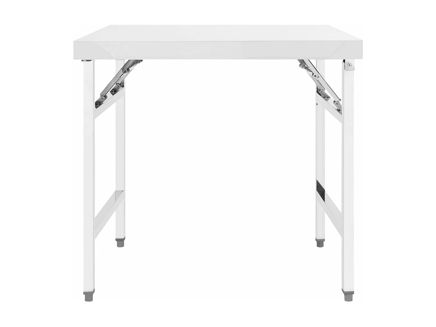 Table de travail pliable de cuisine 85x60x80cm Acier inoxydable