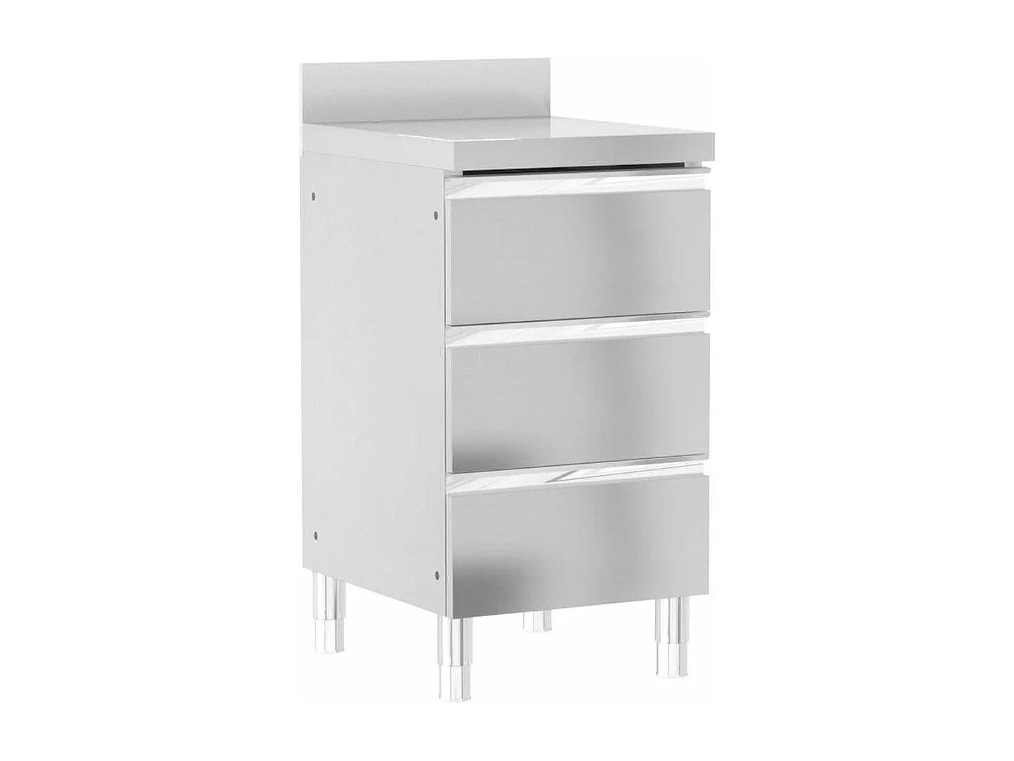 Kommerzielle Küchenschränke 3 Stk. Edelstahl