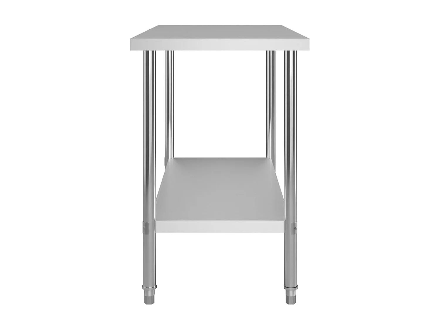 Table de travail de cuisine avec étagère 120x60x150 cm Inox