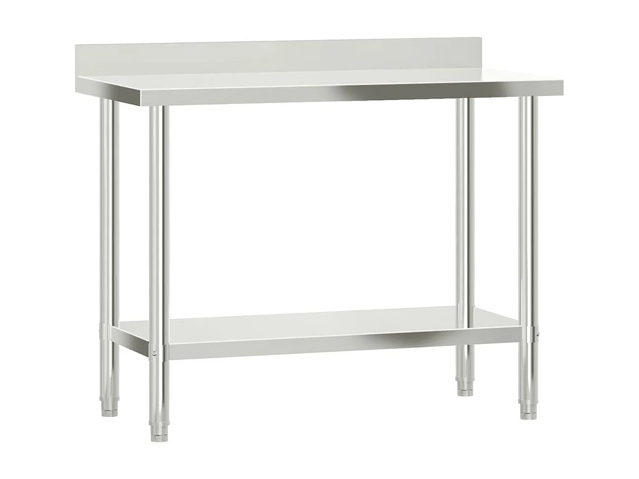 Keukenwerktafel met achterwand 110x55x93 cm roestvrij staal