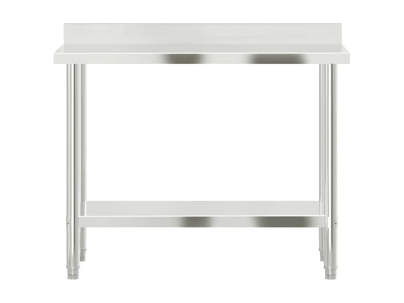 Keukenwerktafel met achterwand 110x55x93 cm roestvrij staal