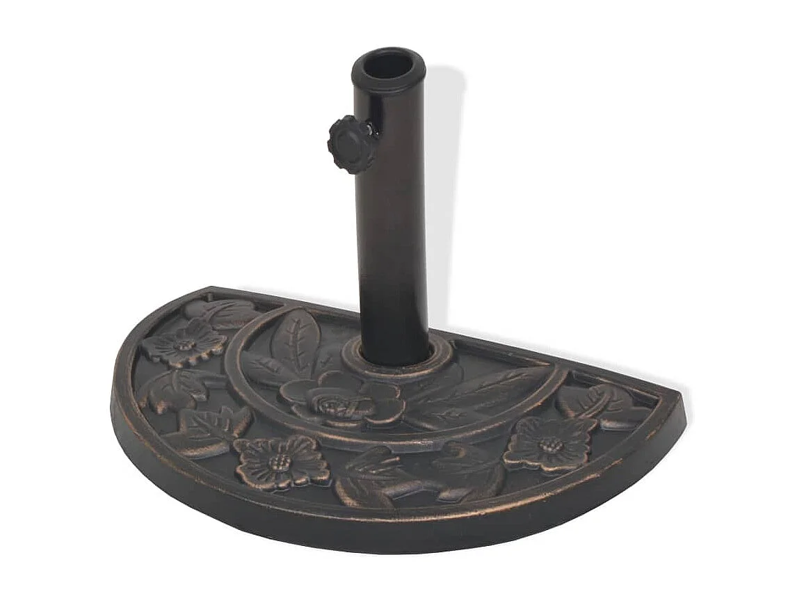 Socle de parasol en résine demi-cercle Bronze 9 kg