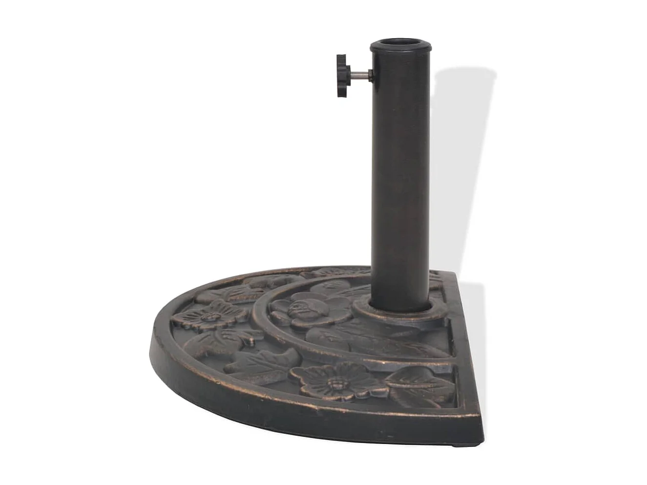 Socle de parasol en résine demi-cercle Bronze 9 kg
