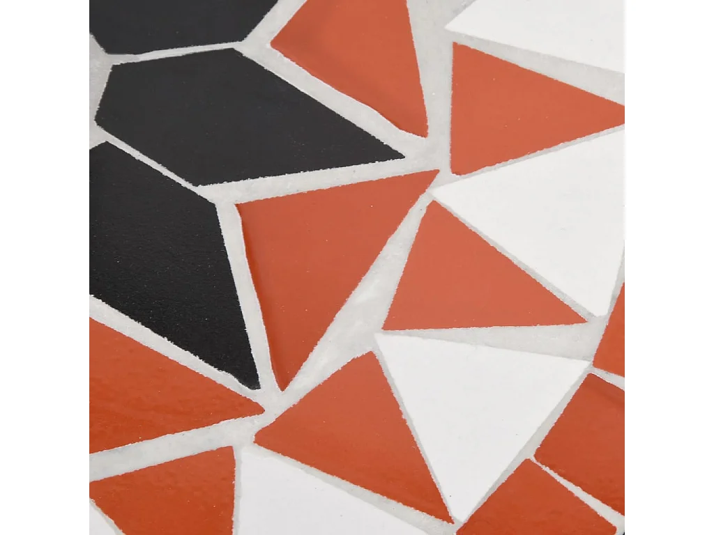 Base per ombrellone rotonda in terracotta e bianco 12 kg