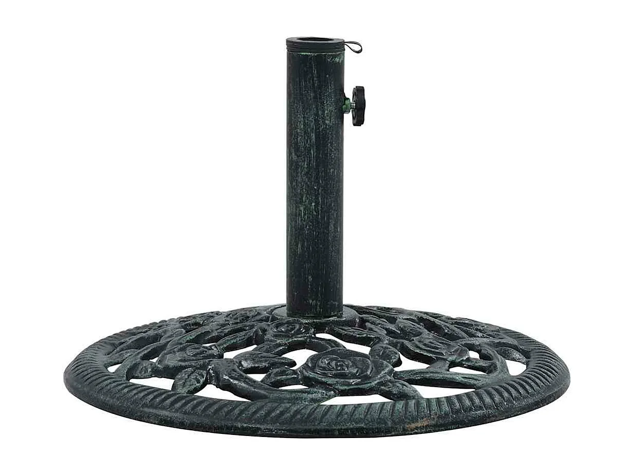 Socle de parasol Vert 9 kg 40 cm Fonte