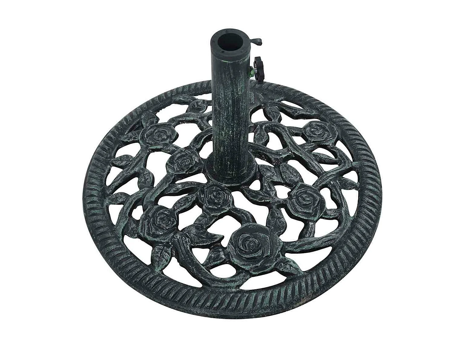 Socle de parasol Vert 9 kg 40 cm Fonte