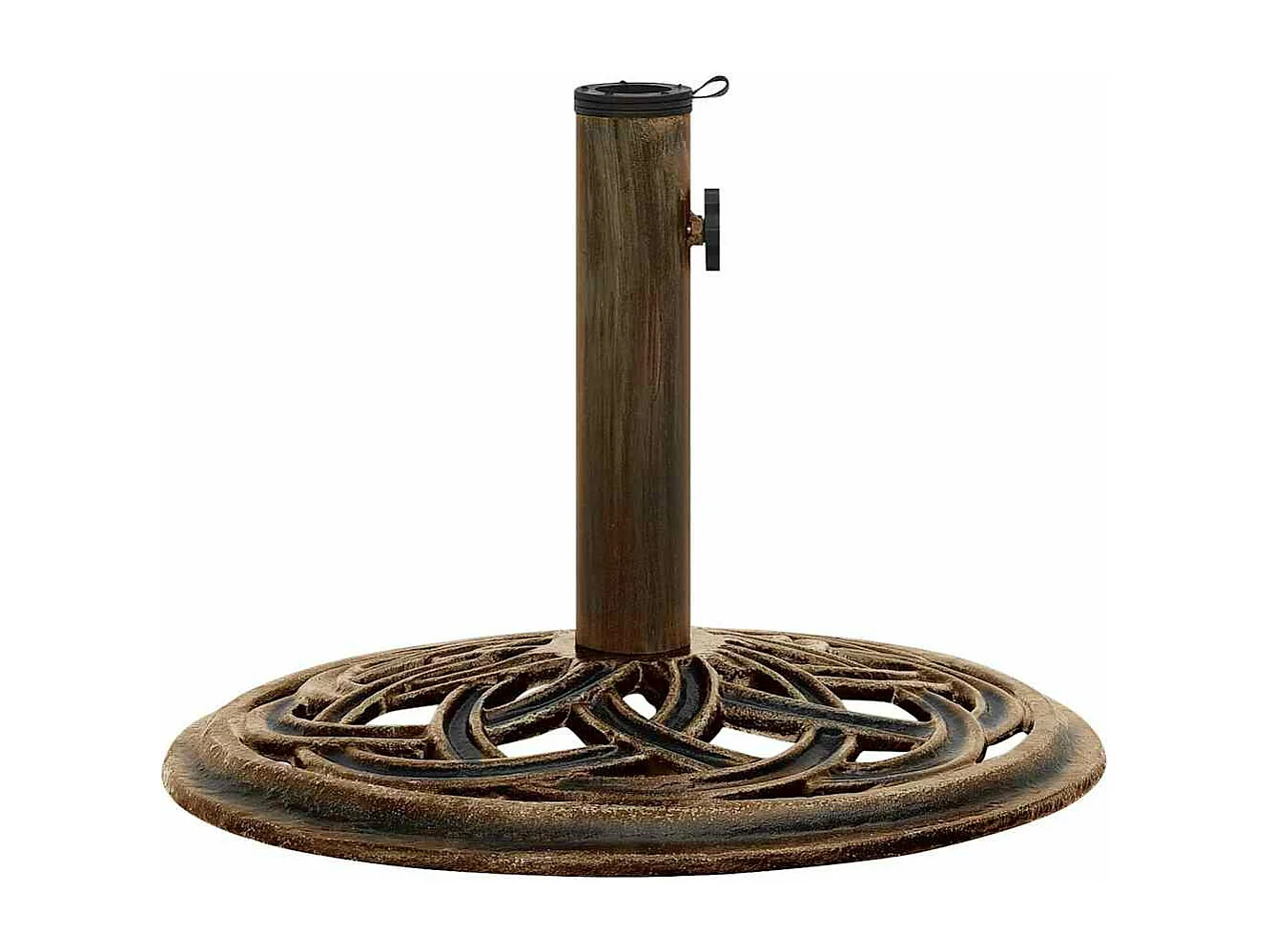 Socle de parasol Bronze 44x44x31 cm Fonte