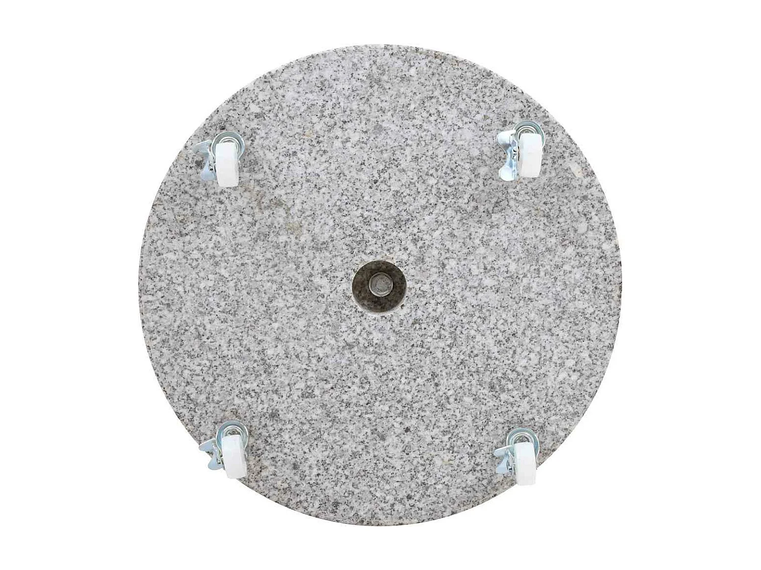 Base de sombrilla de granito de 30 kg redonda gris