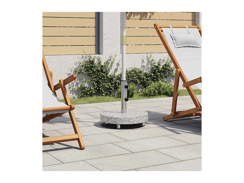 Socle de parasol Granite 30 kg Rond Gris