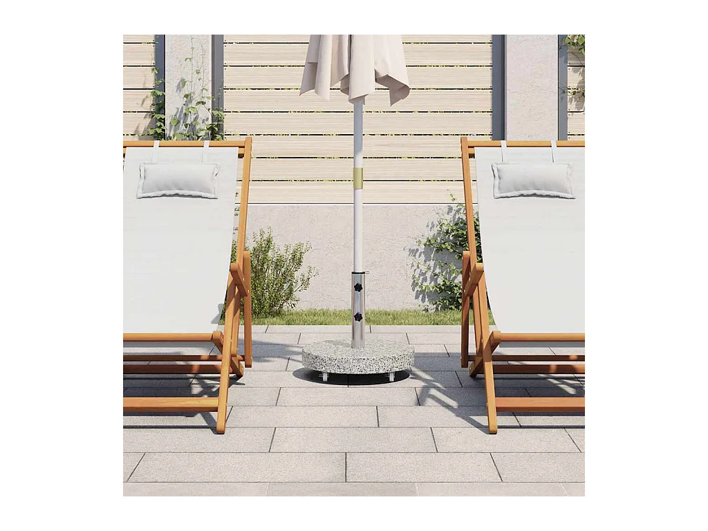 Socle de parasol Granite 30 kg Rond Gris