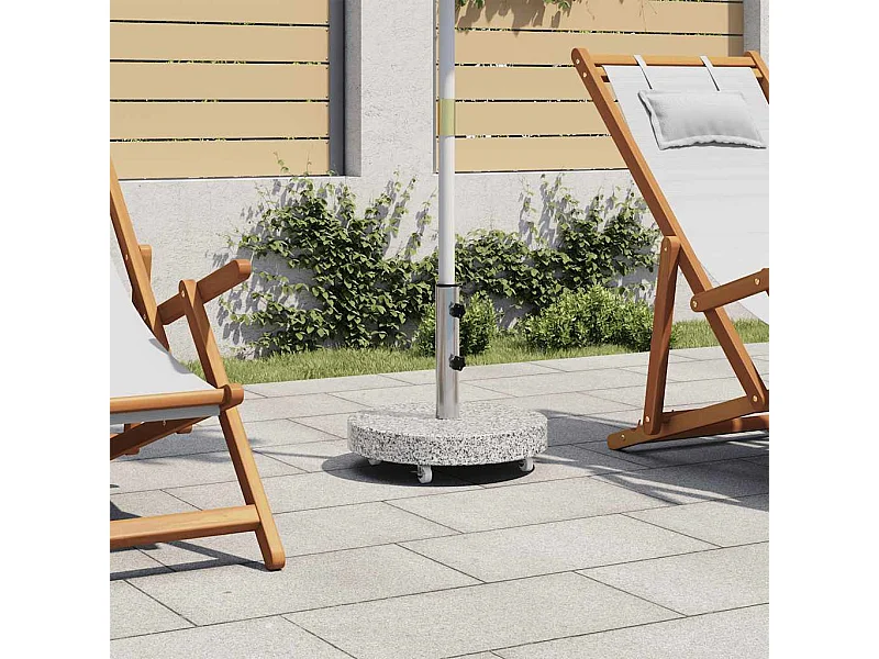 Granit Sonnenschirmständer 30kg rund grau