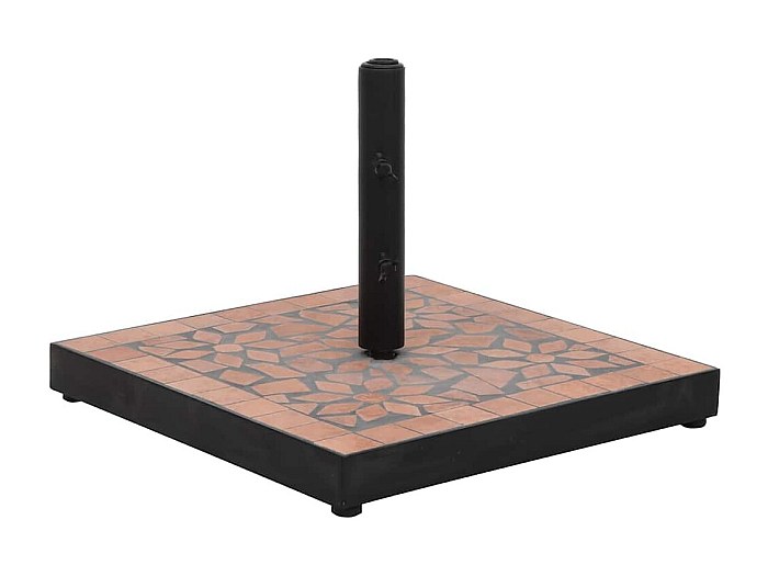 Base Para Sombrilla Cuadrada VONROC - 20 Kg De Hormigón Y Acero, Para Barras De 35/38/48 Mm, Medidas 42x42 Cm