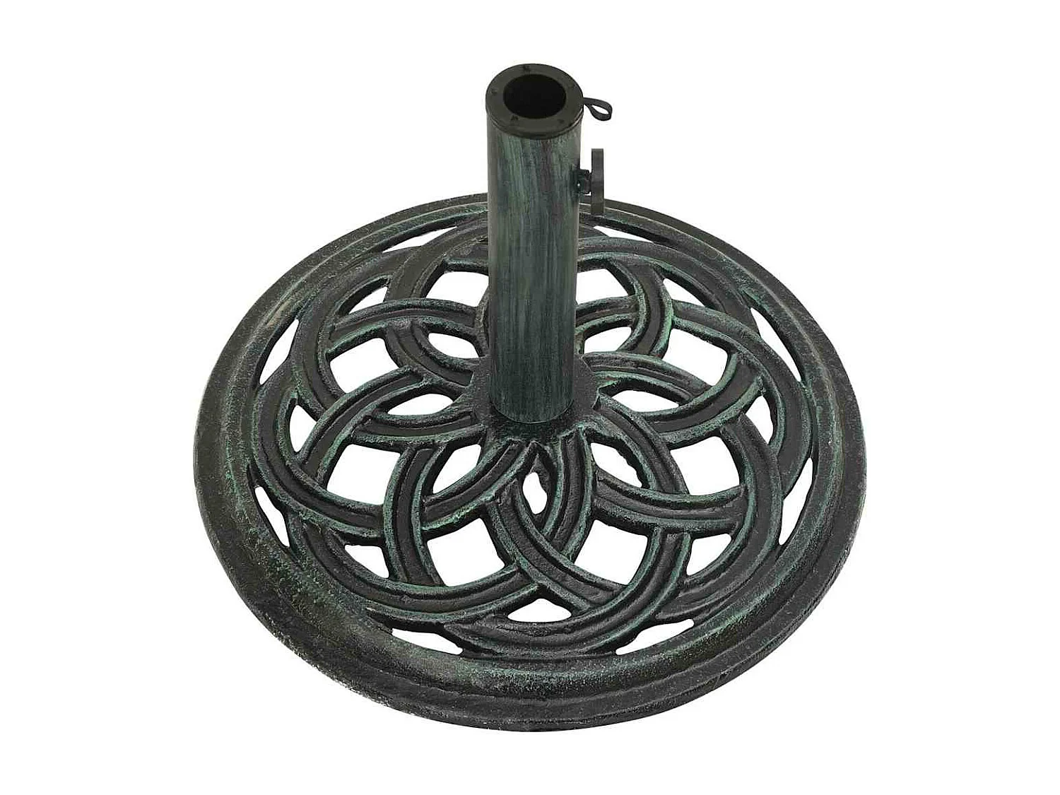 Socle de parasol Vert 44x44x31 cm Fonte