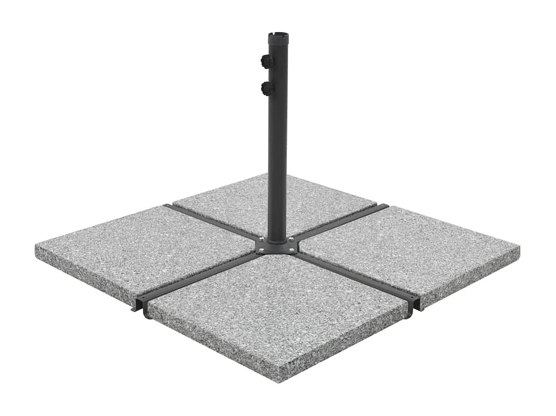 Disco de pesas cuadrado para parasol Granito 25 kg Gris