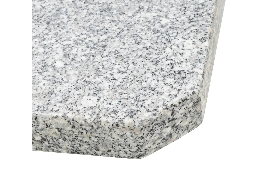 Plaque de poids carrée pour parasol Granit 25 kg Gris