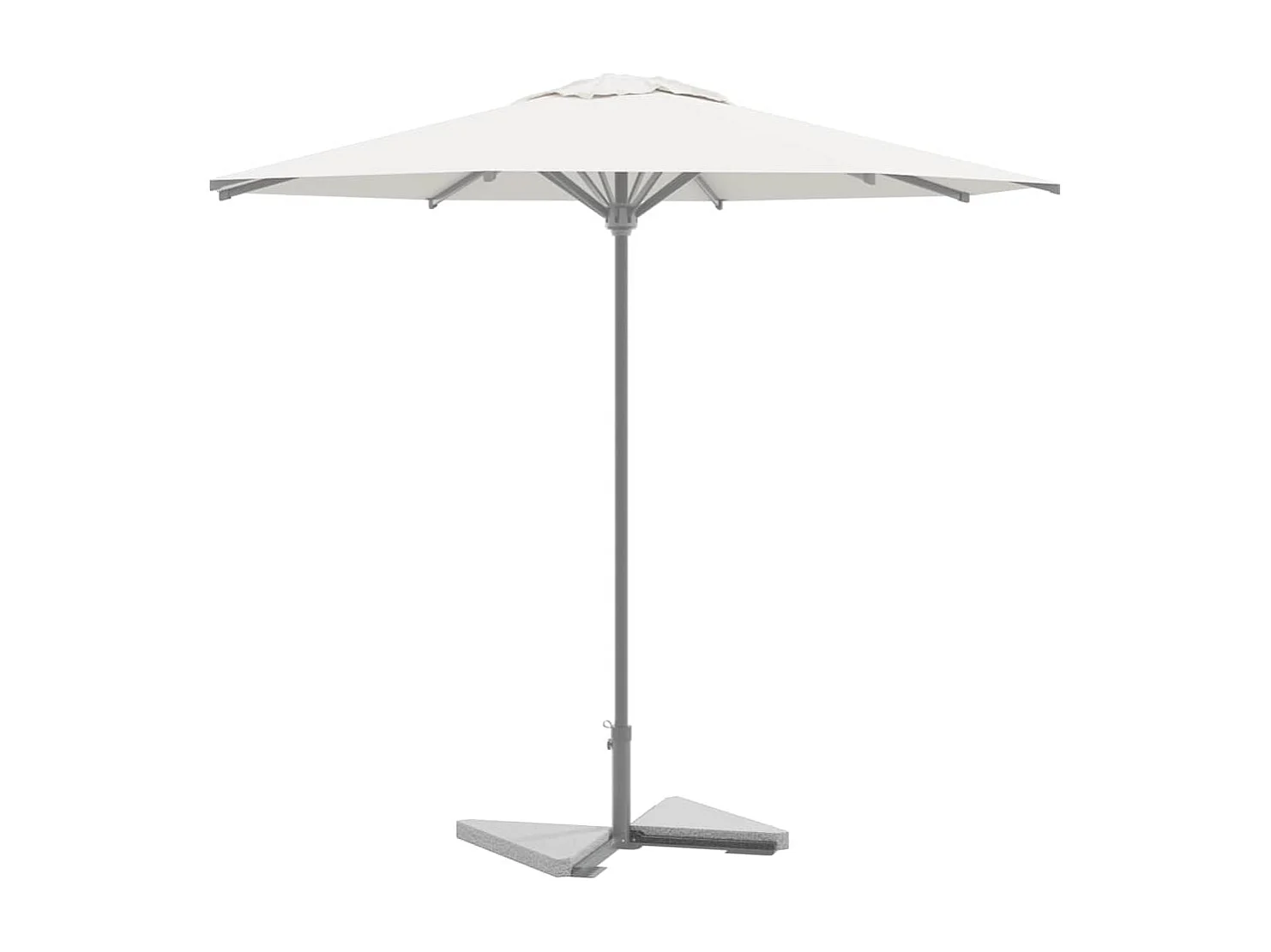 Plaques de poids de parasol 2 pcs triangulaire granit gris 14kg