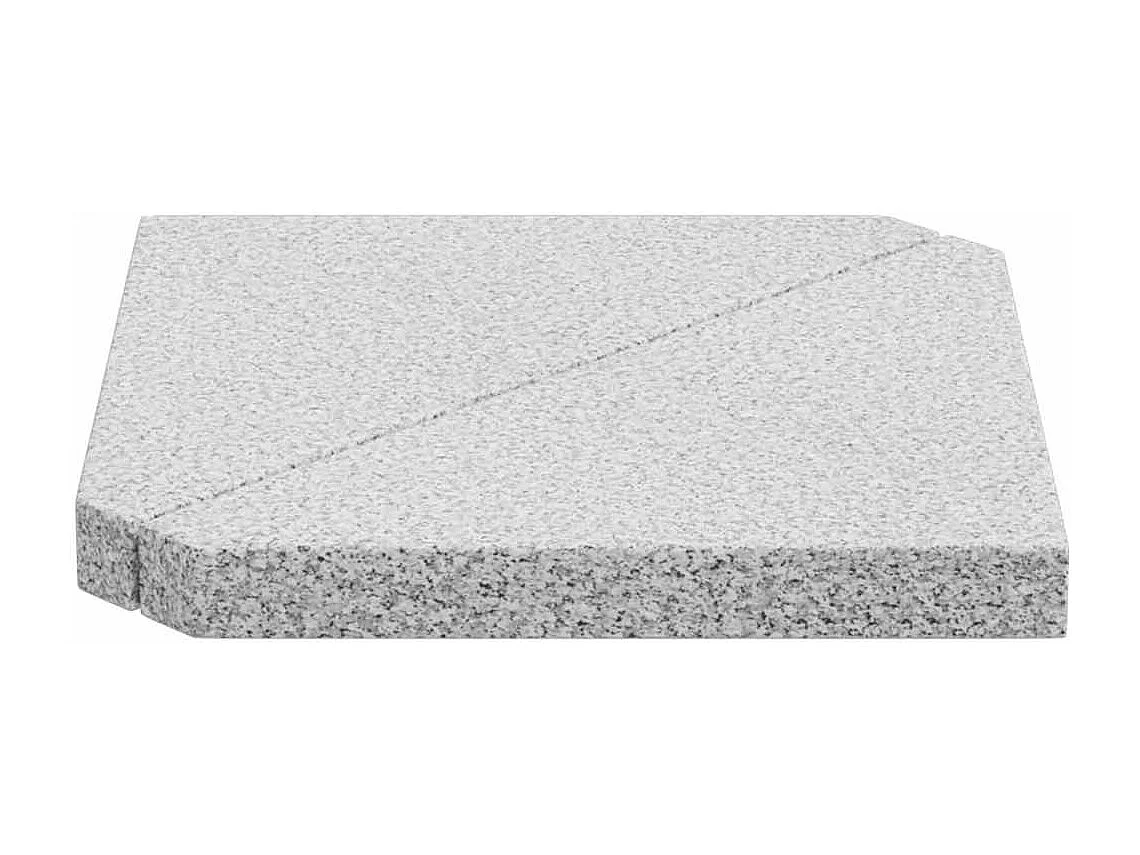 Plaques de poids de parasol 2 pcs triangulaire granit gris 14kg