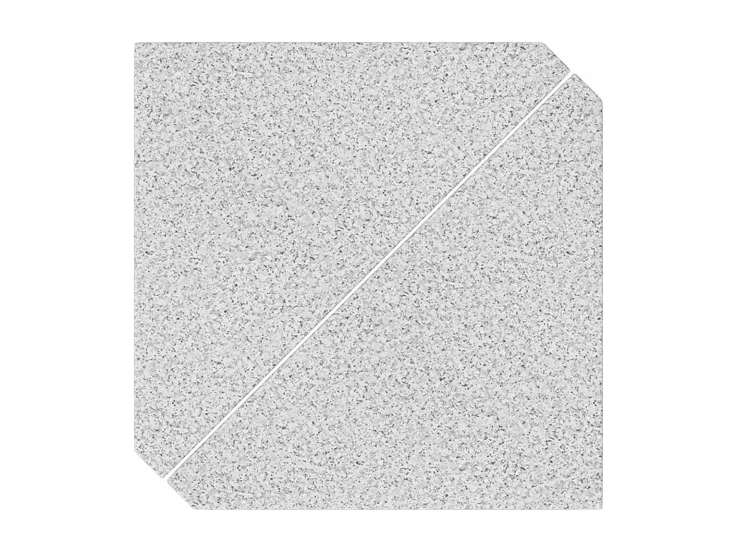 Plaques de poids de parasol 2 pcs triangulaire granit gris 14kg