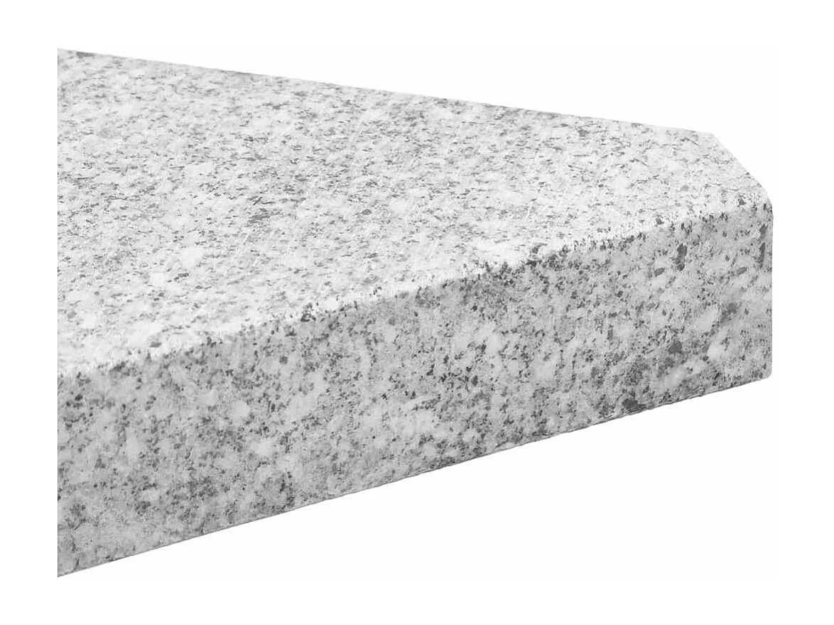 Plaques de poids de parasol 2 pcs triangulaire granit gris 14kg