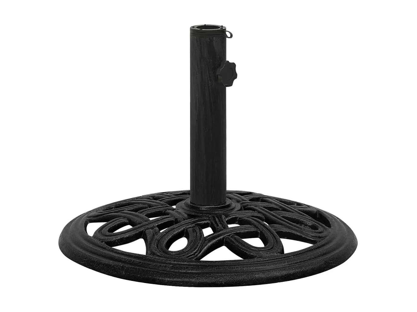 Socle de parasol Noir 44x44x32 cm Fonte