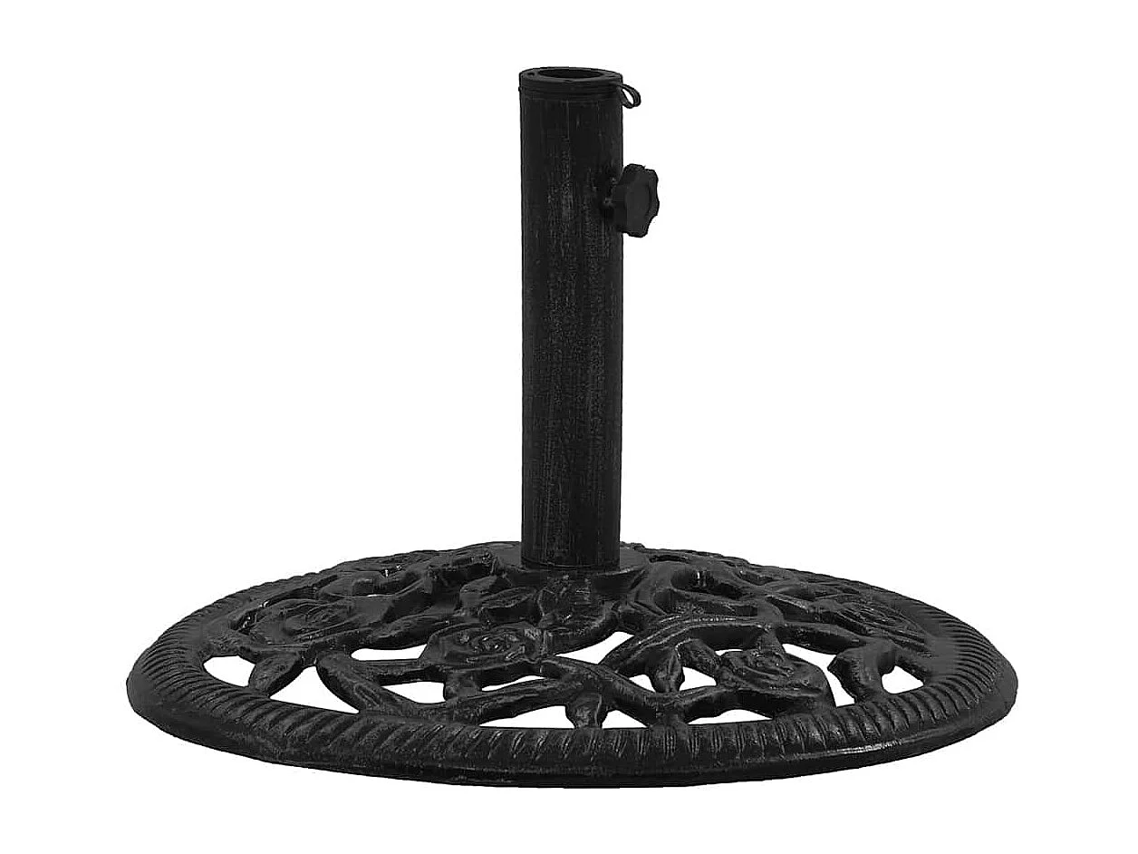 Base de sombrilla negra 48x48x33 cm de hierro fundido